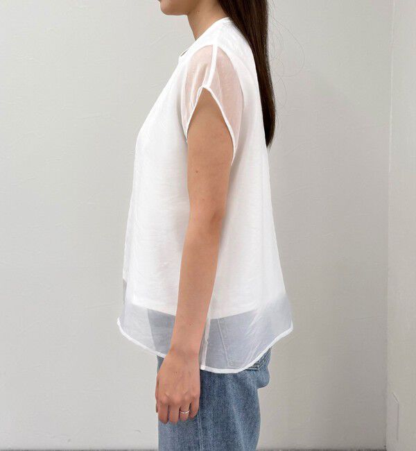 fredy emue「シアーオーガンジーレイヤードノースリーブブラウス」|シャツ・ブラウス|