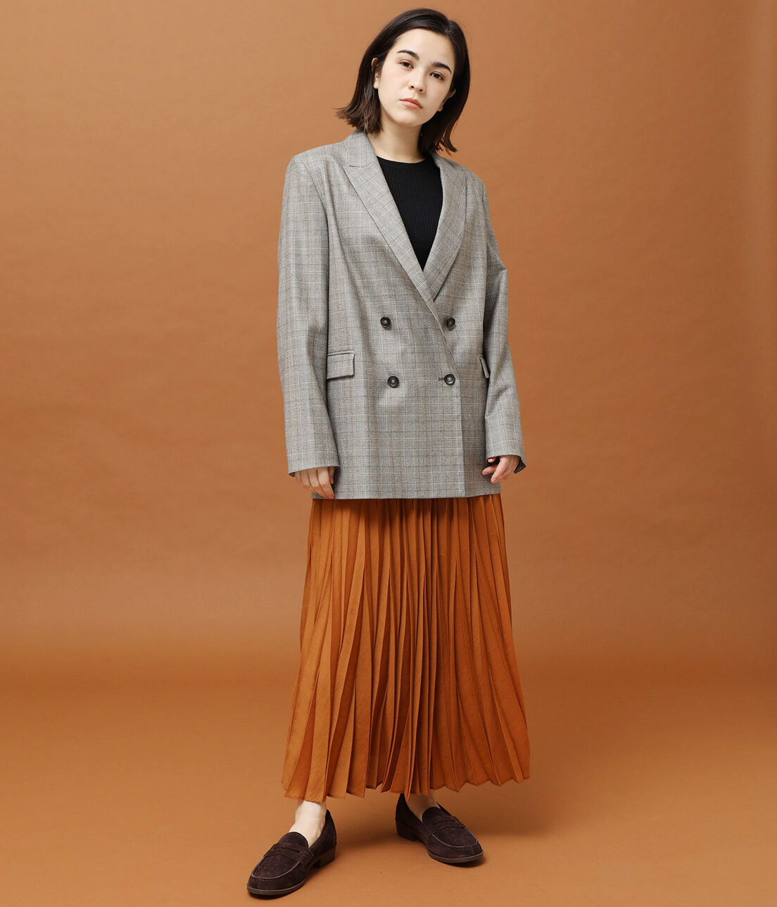 SALON adam et rope'「チェックダブルジャケット」|テーラードジャケット|