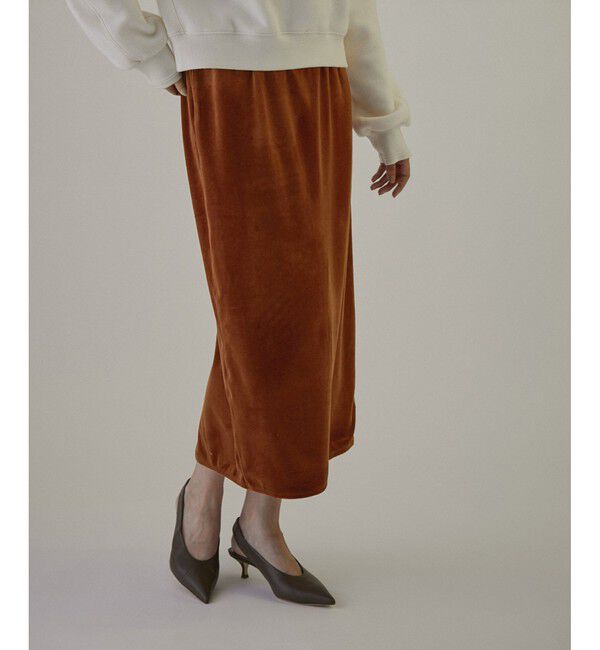 SALON adam et rope'「ベロアロングスリットタイトスカート【セットアップ対応・洗える】」|スカート|