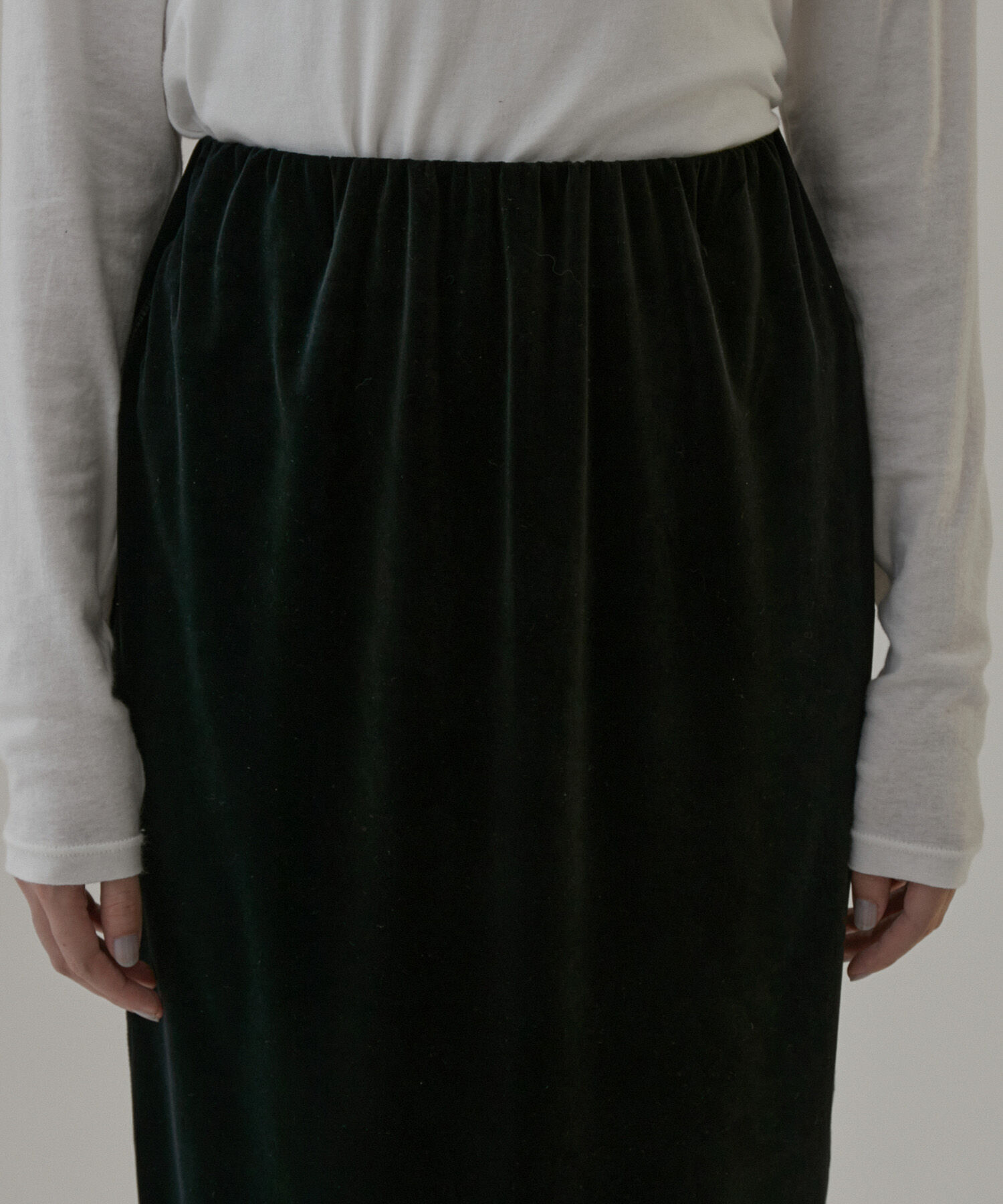 SALON adam et rope'「ベロアロングスリットタイトスカート【セットアップ対応・洗える】」|スカート|