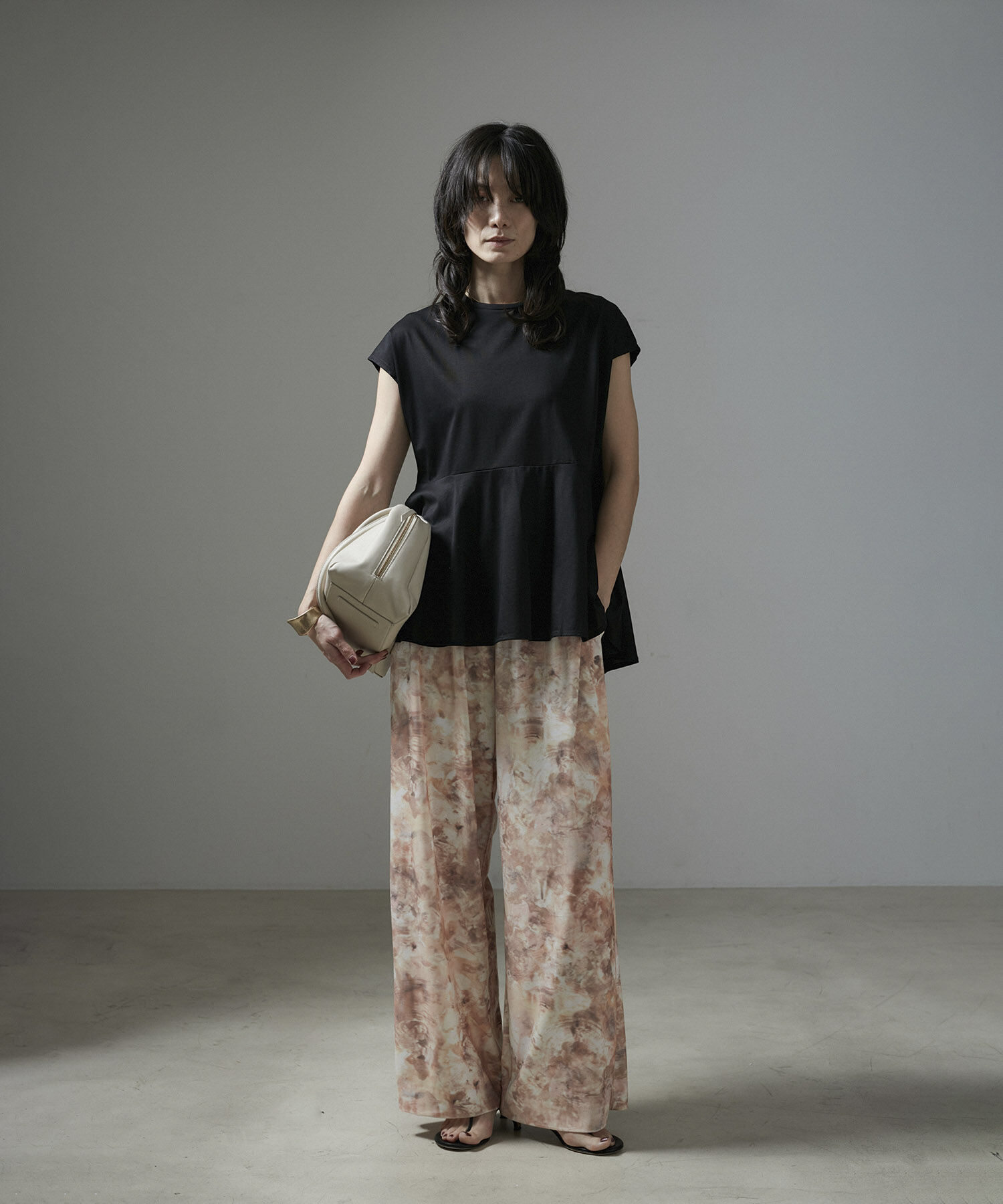 SALON adam et rope'「【WEB限定】フレンチスリーブペプラムTシャツ」|Tシャツ・カットソー|