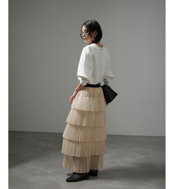 SALON adam et rope'「ストラータティアードプリーツスカート」|スカート|