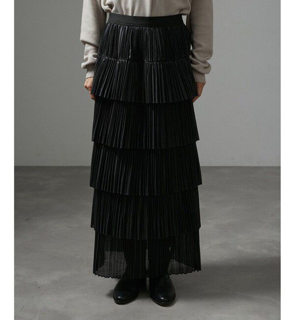 SALON adam et rope'「ストラータティアードプリーツスカート」|スカート|