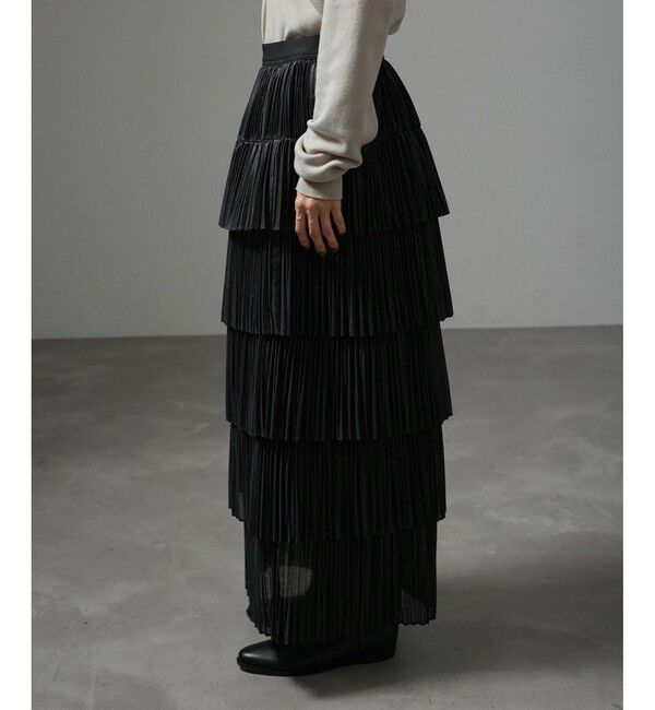 SALON adam et rope'「ストラータティアードプリーツスカート」|スカート|