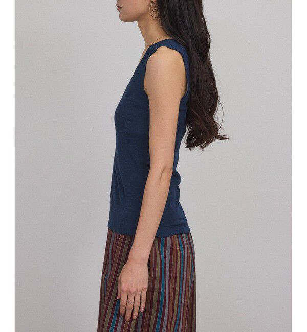 SALON adam et rope'「Hug Silk ラウンドネックタンクトップ」|タンクトップ|