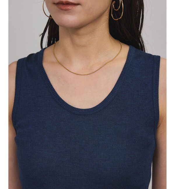 SALON adam et rope'「Hug Silk ラウンドネックタンクトップ」|タンクトップ|