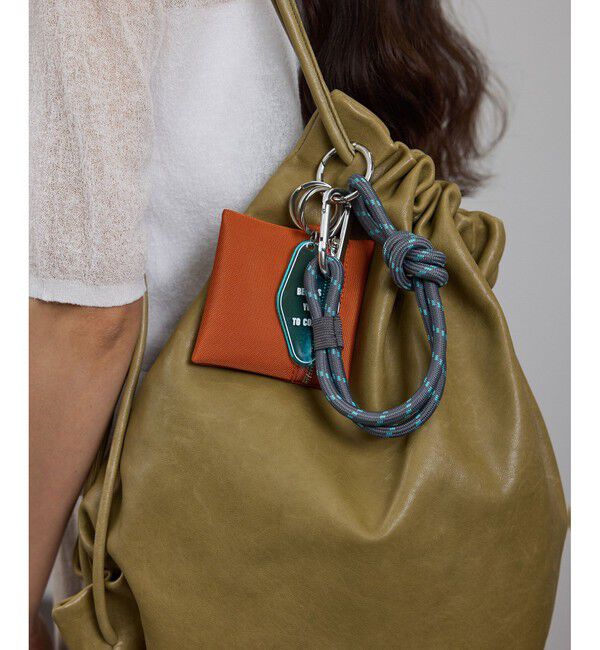 SALON adam et rope'「パラコードマルチチャーム［スクエアポーチ］」|チャーム・キーホルダー|オレンジ(70)