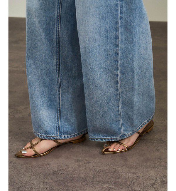 SALON adam et rope'「USAコットンセンタープレスバギーデニム［セットアップ対応］」|デニム|