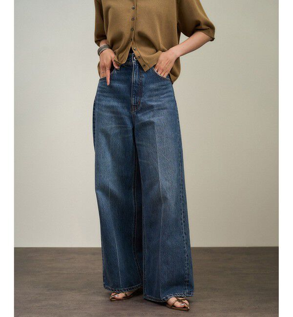 SALON adam et rope'「USAコットンセンタープレスバギーデニム［セットアップ対応］」|デニム|