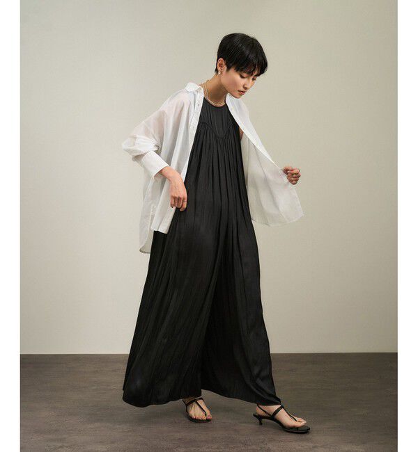 SALON adam et rope'「カッセンギャザーサロペット」|オールインワン|