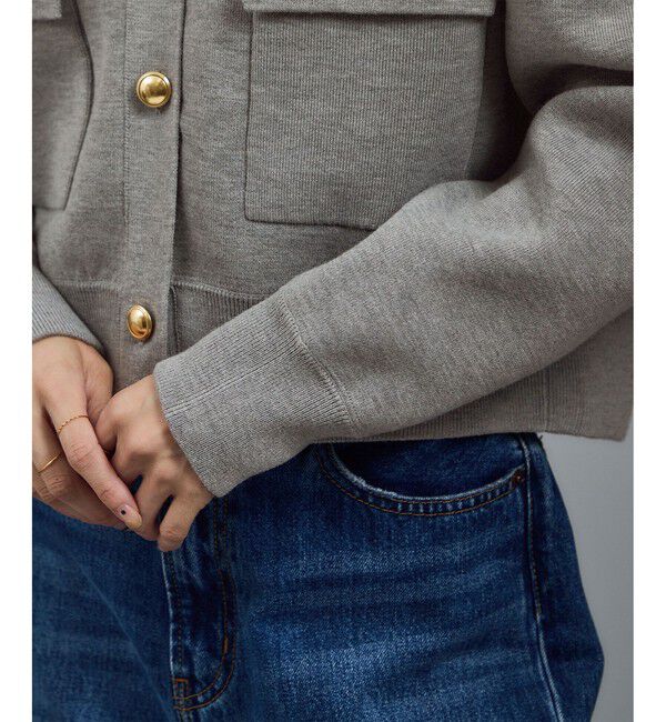 SALON adam et rope'「スウェットライクメタルボタンカーディガン 2 / 新色追加」|カーディガン|