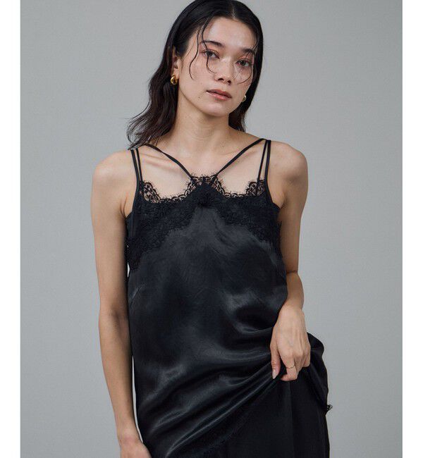 SALON adam et rope'「リバーレース2WAYキャミソール」|キャミソール|ブラック(01)