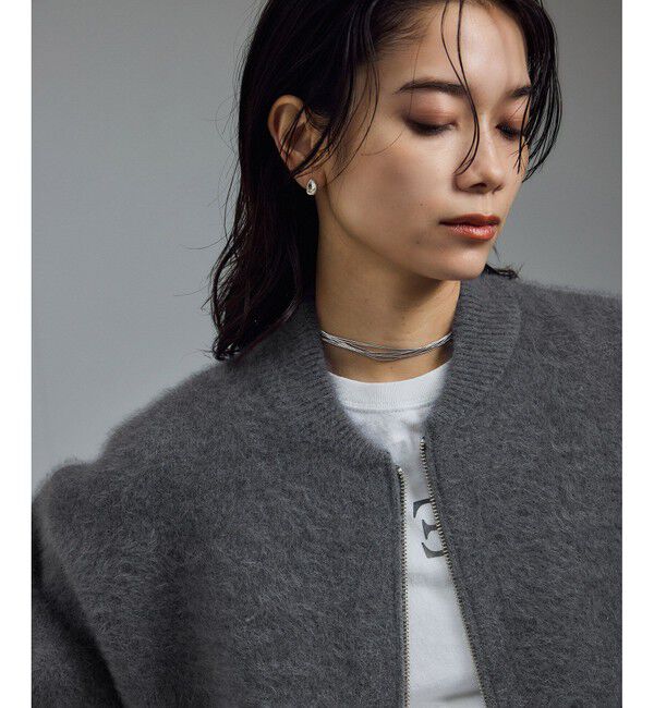 SALON adam et rope'「FOXカシミヤジップブルゾン」|ブルゾン・スタジャン|