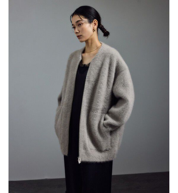 SALON adam et rope'「FOXカシミヤジップブルゾン」|ブルゾン・スタジャン|