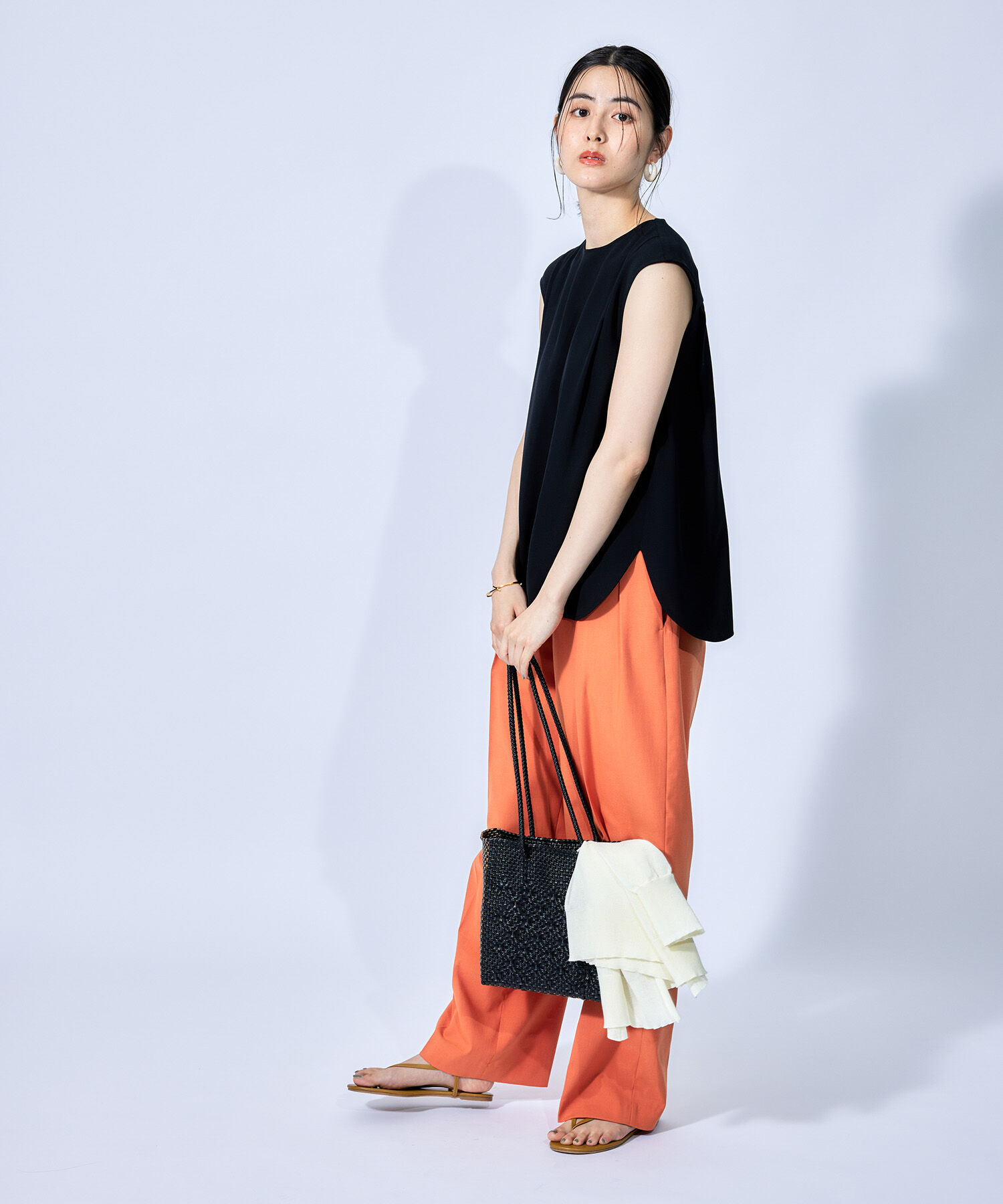 ROPE「ハイツイストフレンチスリーブブラウス」|シャツ・ブラウス|