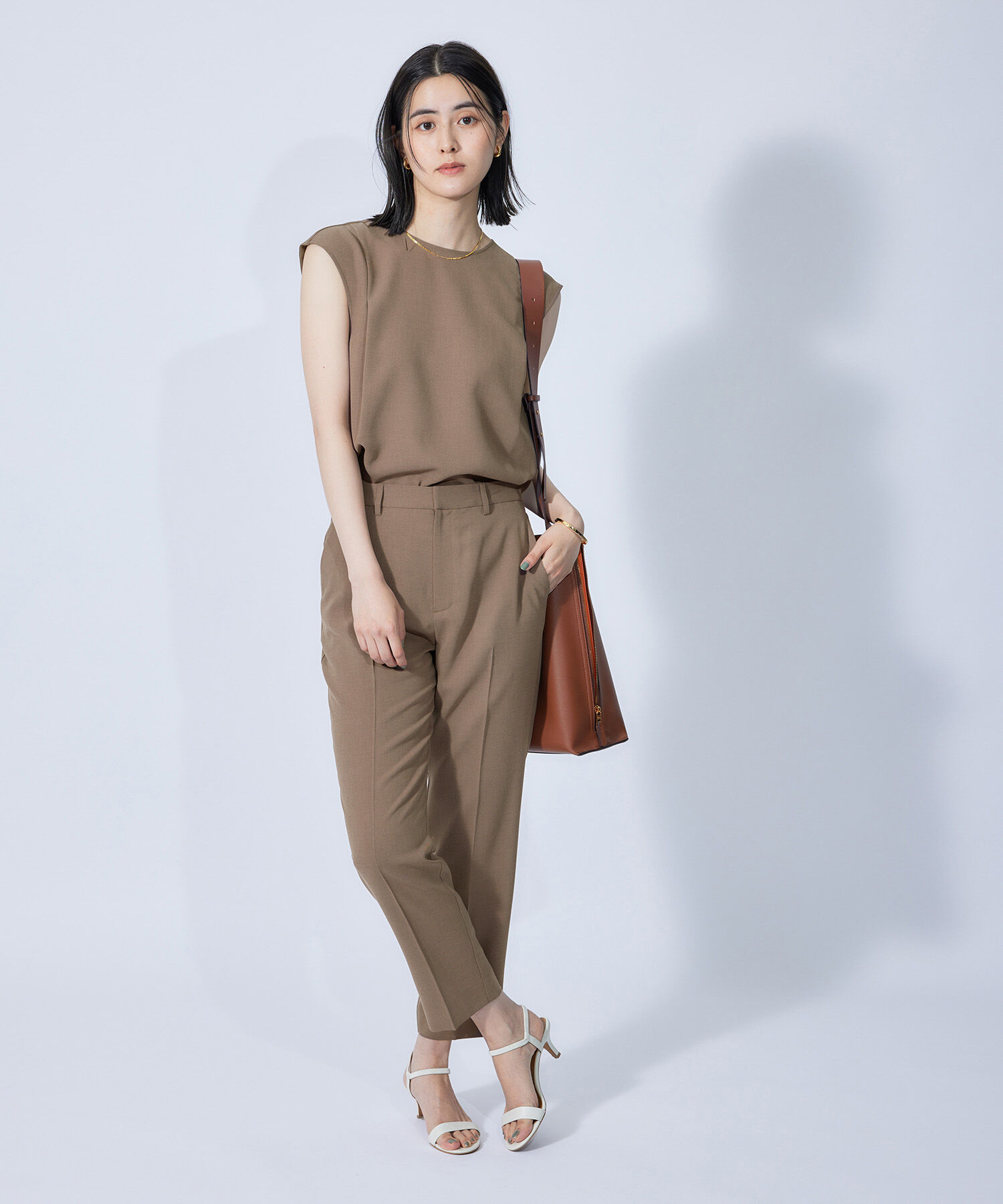 ROPE「ハイツイストフレンチスリーブブラウス」|シャツ・ブラウス|