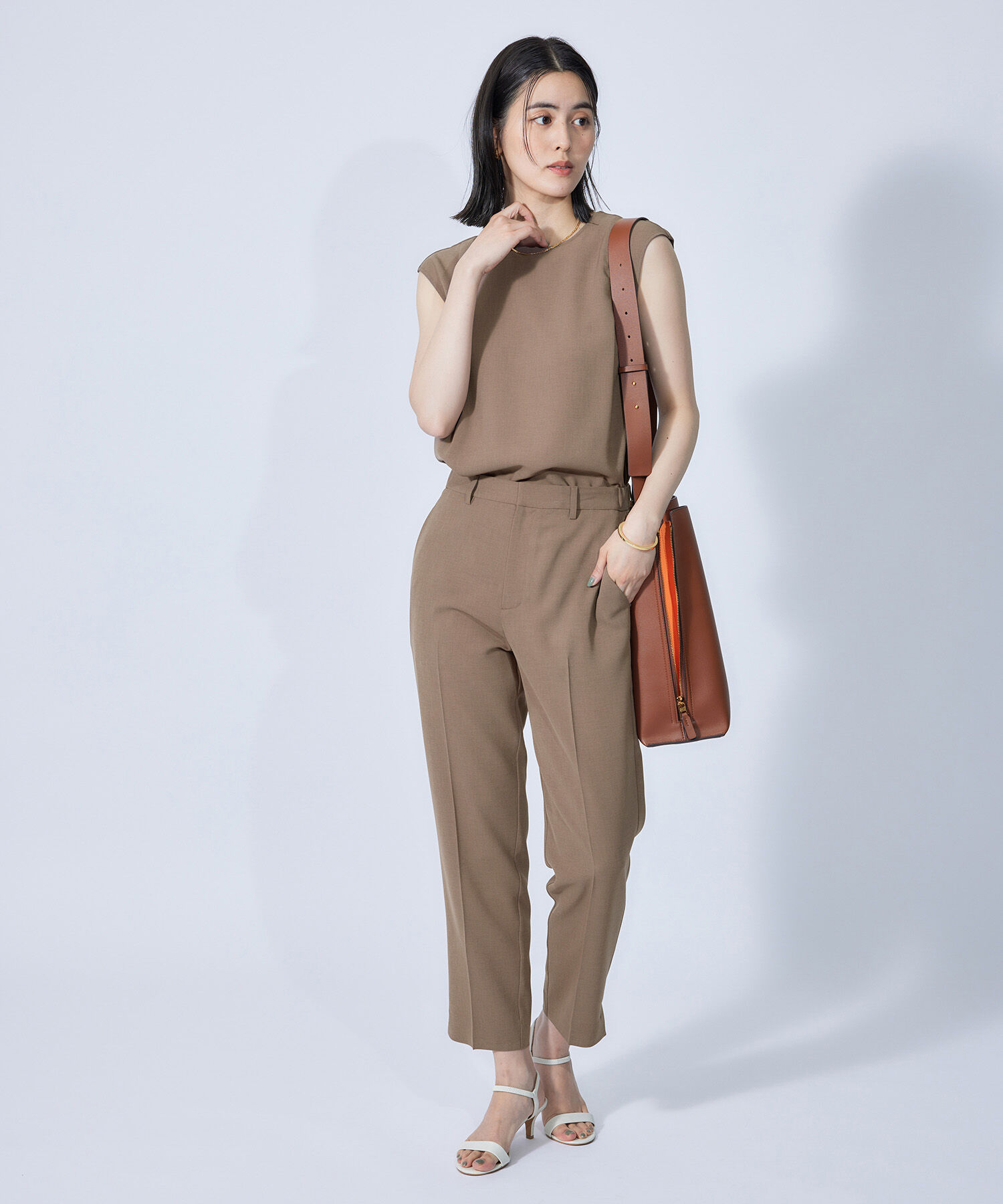 ROPE「ハイツイストフレンチスリーブブラウス」|シャツ・ブラウス|