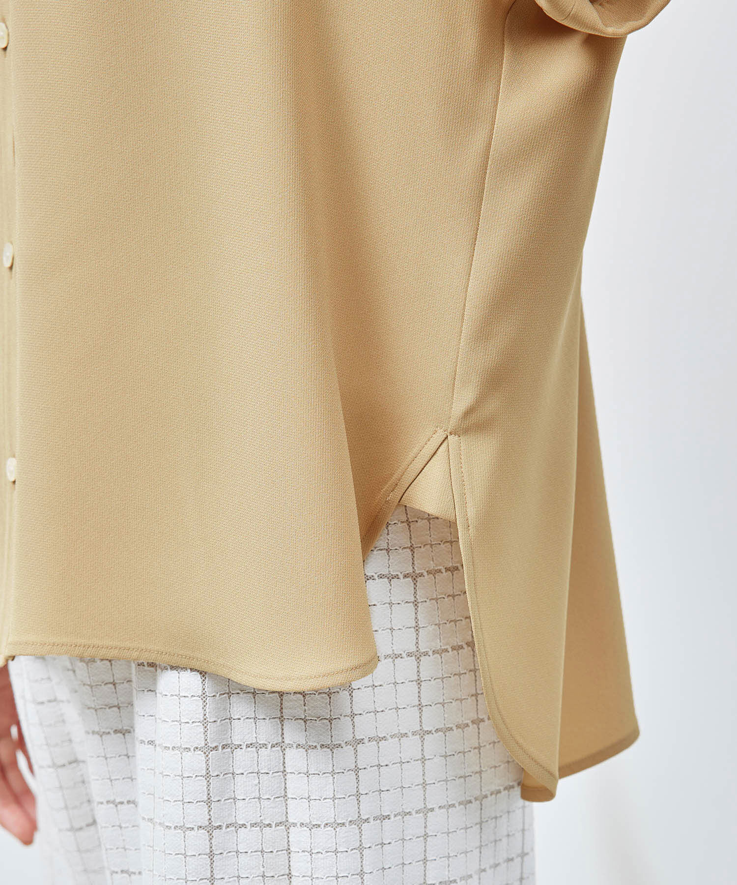 ROPE「【新色追加】トリアセバックサテンフラップシャツ/セットアップ対応【メディア掲載】」|シャツ・ブラウス|