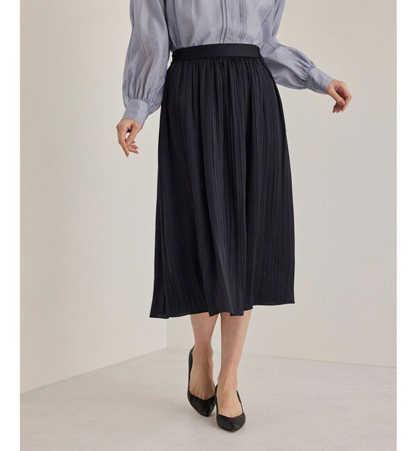 ROPE「ワッシャープリーツスカート」|スカート|