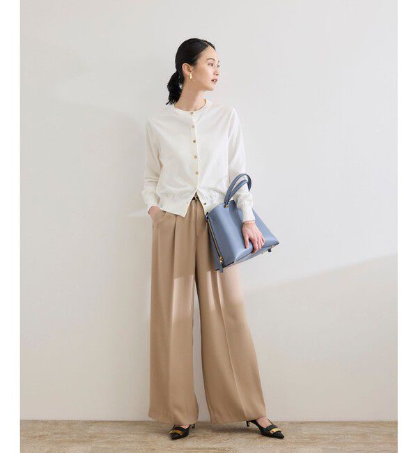 ROPE「【洗える】オーガニックコットンハイゲージカーディガン」|カーディガン|