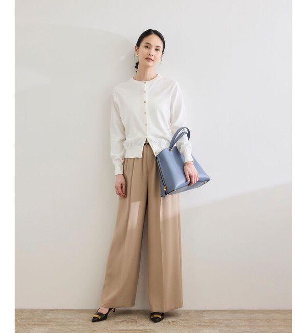 ROPE「【洗える】オーガニックコットンハイゲージカーディガン」|カーディガン|