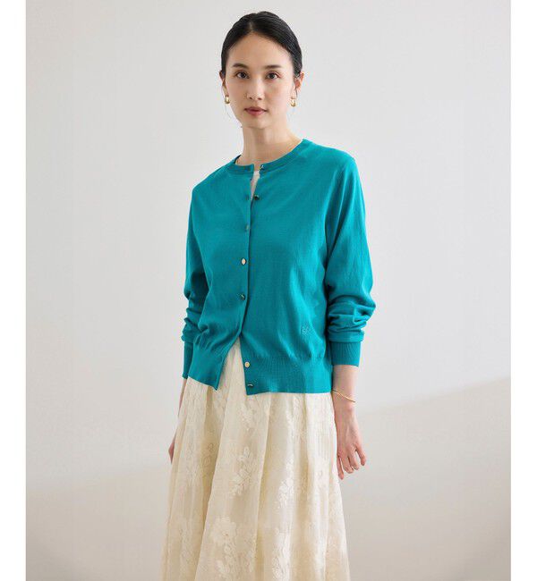 ROPE「【洗える】オーガニックコットンハイゲージカーディガン」|カーディガン|