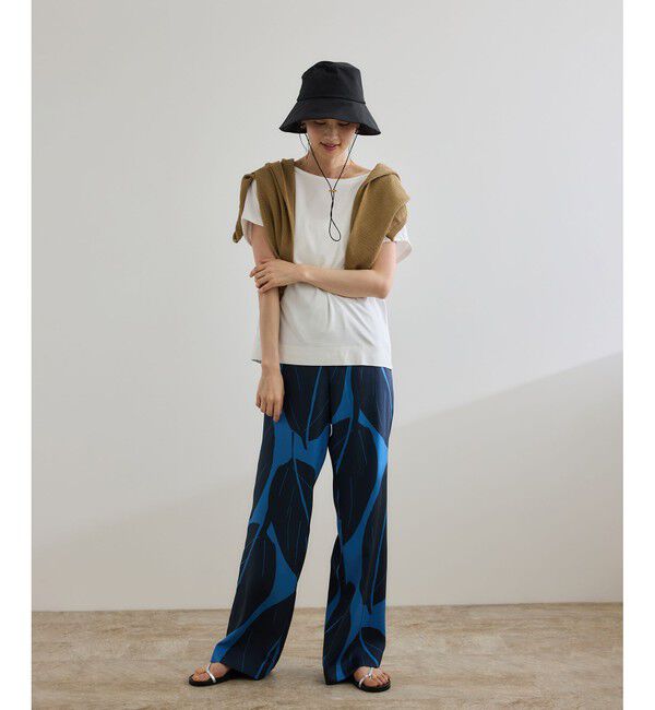 ROPE「【洗える】スーピマコットン アームレットＴシャツ」|Tシャツ・カットソー|