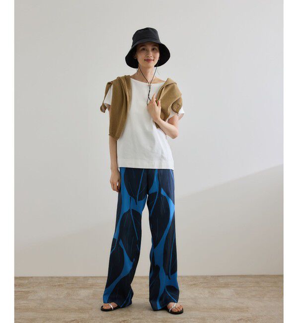 ROPE「【洗える】スーピマコットン アームレットＴシャツ」|Tシャツ・カットソー|