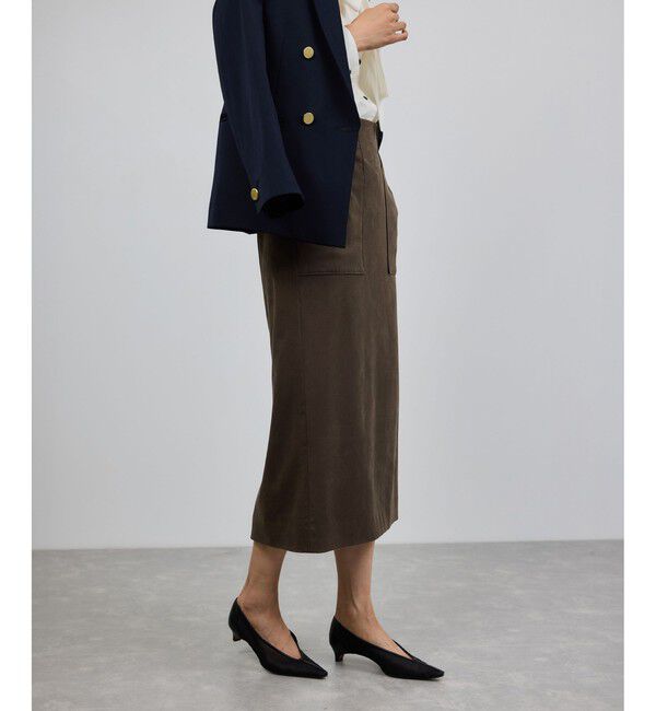 ROPE「[美人スカート]スエードポケット付きタイトスカート/イージーケア」|スカート|