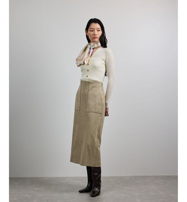 ROPE「[美人スカート]スエードポケット付きタイトスカート/イージーケア」|スカート|