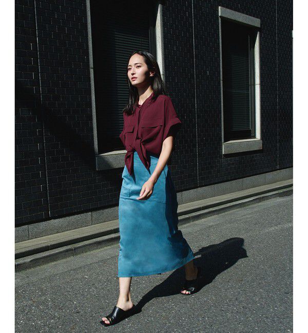 ROPE「[美人スカート]スエードポケット付きタイトスカート/イージーケア」|スカート|