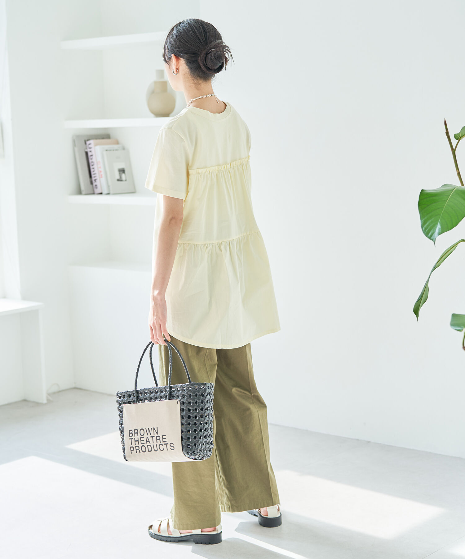 VIS「【BROWN THEATRE PRODUCTS】ロゴラベルバスケットバッグ」|かごバッグ|