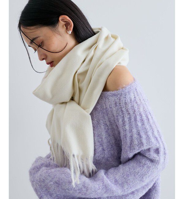 VIS「【リサイクルポリ】なめらかタッチ無地マフラー」|マフラー|