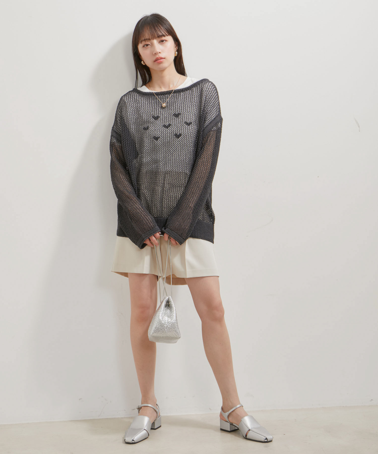 VIS「【洗える】メッシュサマーニット」|ニット・セーター|