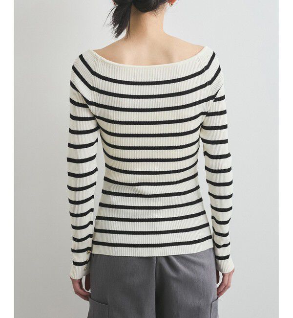 VIS「ワイドスクエアネックニット」|ニット・セーター|