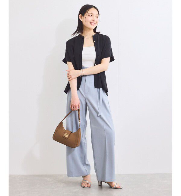 VIS「【接触冷感】ウエストタックブラウス」|シャツ・ブラウス|