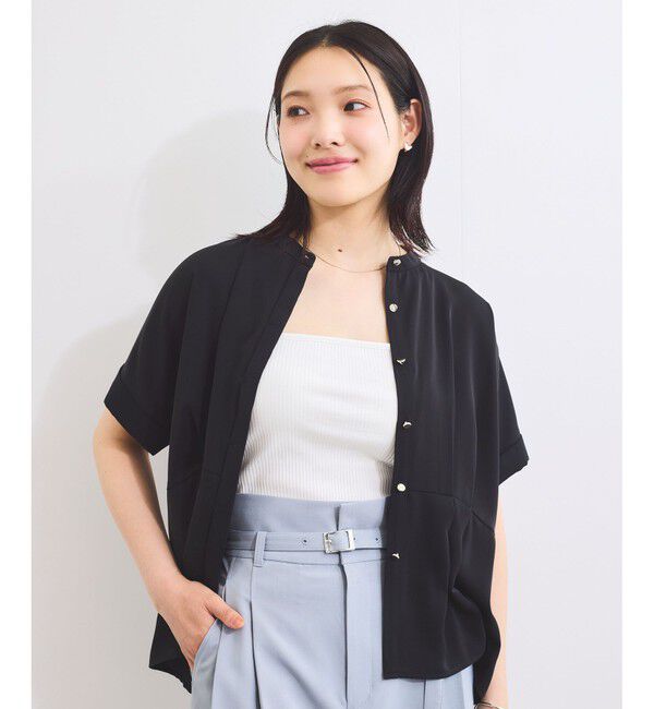 VIS「【接触冷感】ウエストタックブラウス」|シャツ・ブラウス|