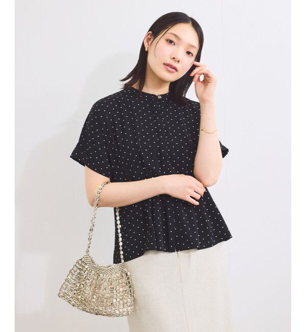 VIS「【接触冷感】ウエストタックブラウス」|シャツ・ブラウス|