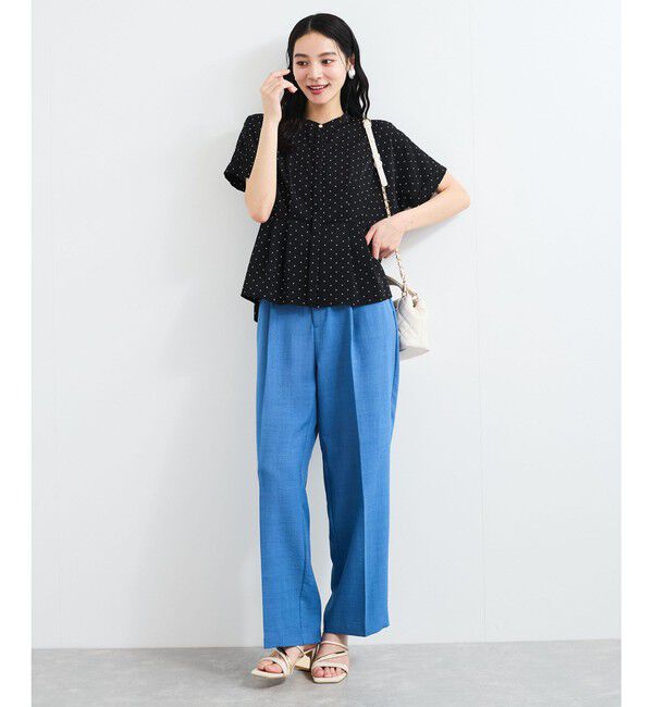 VIS「【接触冷感】ウエストタックブラウス」|シャツ・ブラウス|