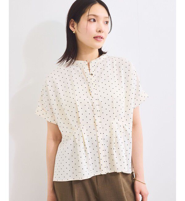 VIS「【接触冷感】ウエストタックブラウス」|シャツ・ブラウス|