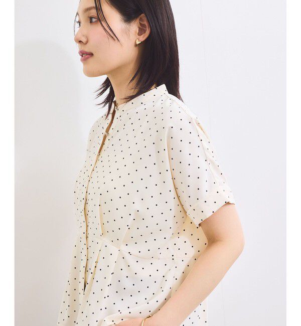VIS「【接触冷感】ウエストタックブラウス」|シャツ・ブラウス|