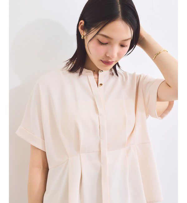 VIS「【接触冷感】ウエストタックブラウス」|シャツ・ブラウス|ベージュ系(28)