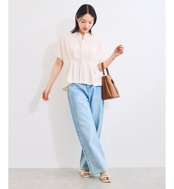 VIS「【接触冷感】ウエストタックブラウス」|シャツ・ブラウス|