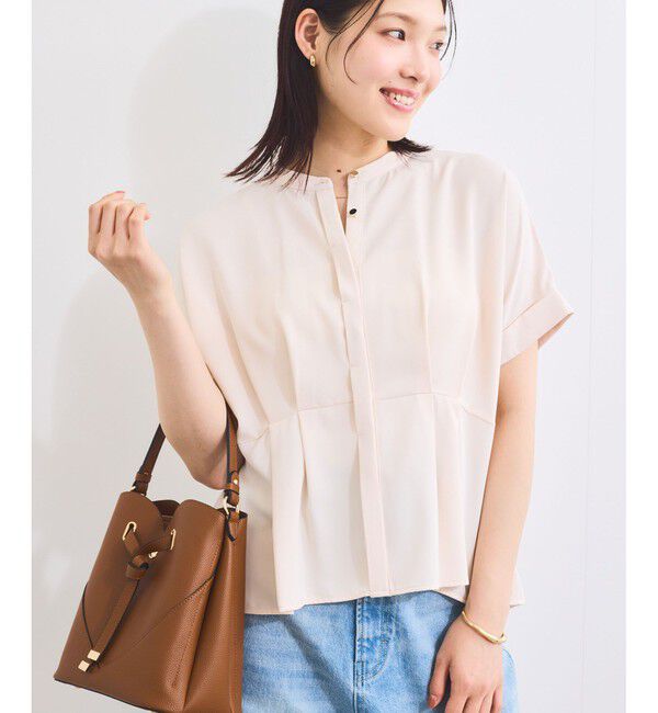 VIS「【接触冷感】ウエストタックブラウス」|シャツ・ブラウス|