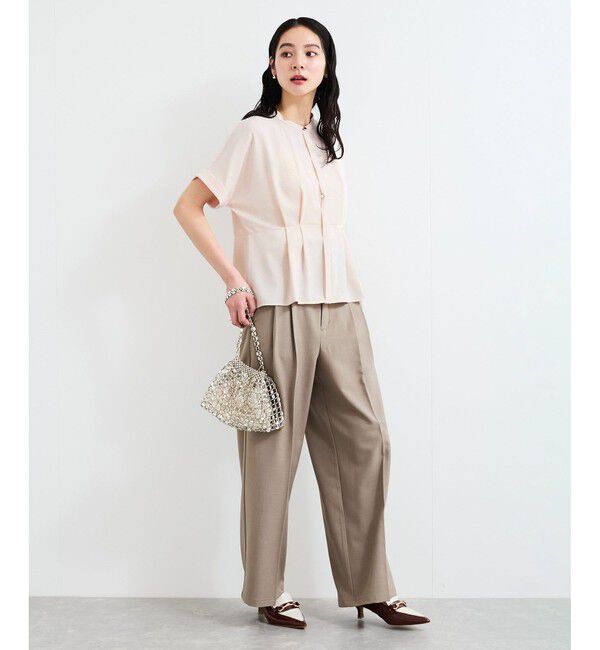 VIS「【接触冷感】ウエストタックブラウス」|シャツ・ブラウス|