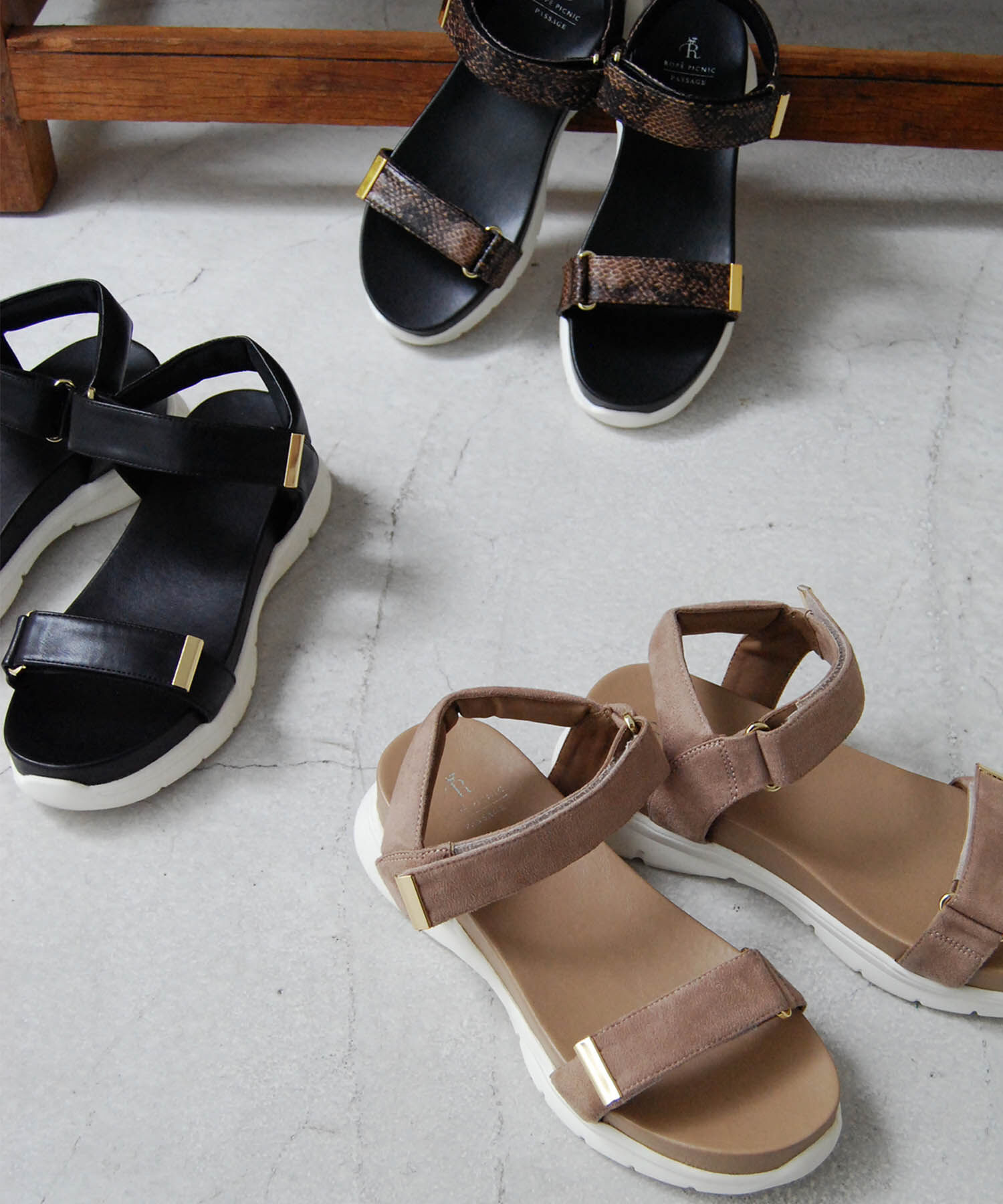 ROPE PICNIC PASSAGE「ワニカンベルクロスニーカーサンダル」|サンダル|