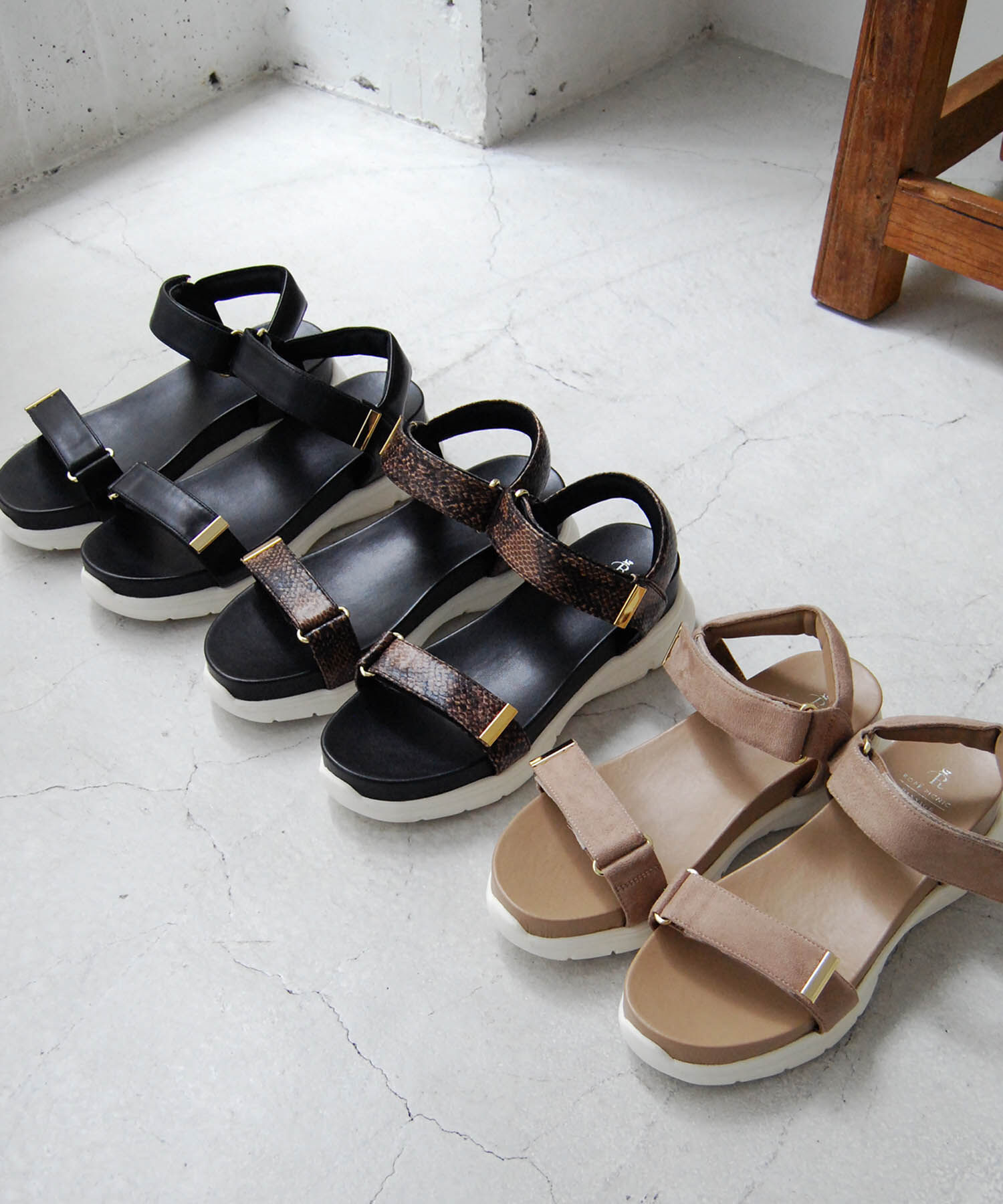 ROPE PICNIC PASSAGE「ワニカンベルクロスニーカーサンダル」|サンダル|