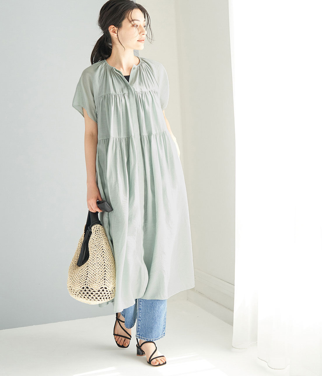 Rope&rsquo;Picnic「【emur】ティアードギャザーシャツワンピース」|その他|