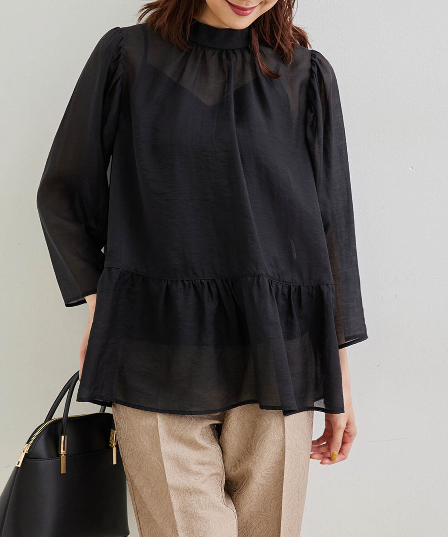 Rope&rsquo;Picnic「【2WAY】ボリュームスリーブシアーブラウス」|シャツ・ブラウス|