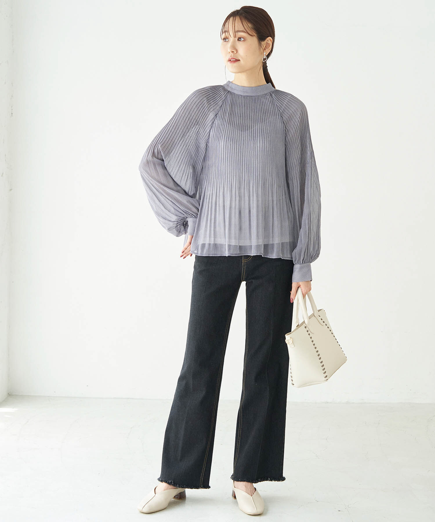 Rope&rsquo;Picnic「【セットアップ対応】ガンクラブチェックブラウス」|シャツ・ブラウス|